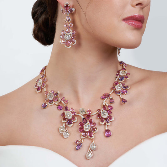 Aliel Pink Sapphire and Diamond Suite CSN00163