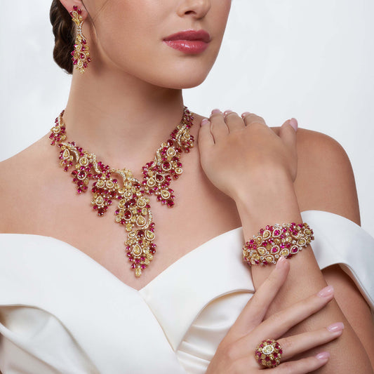 Aliel Ruby and Fancy Yellow Diamond Suite DSN01379