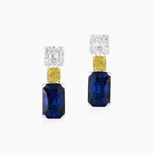 Sapphire and Diamond Earrings