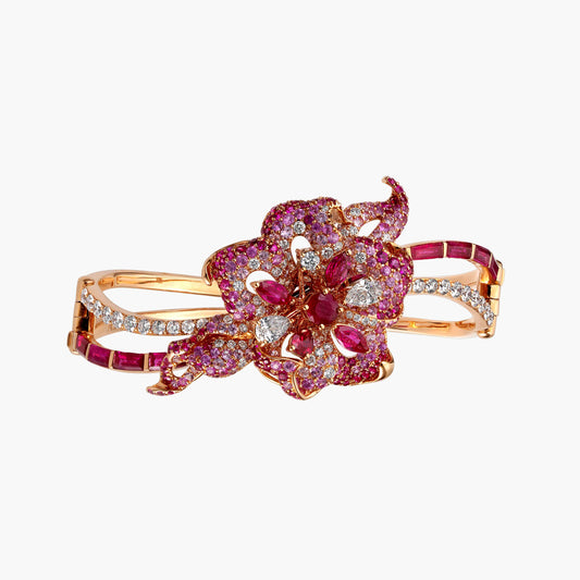 Ruby and Diamond Bangle