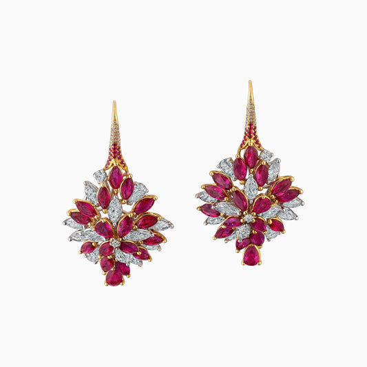 Ruby and Diamond Earrings