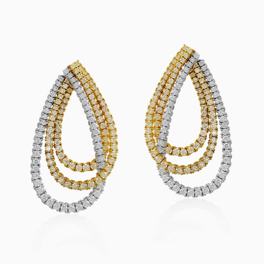 Round Diamond Hoop Earrings