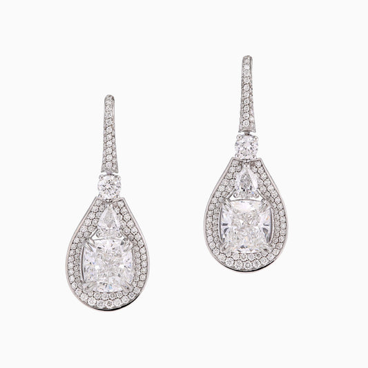 Cushion Cut Diamond Earrings