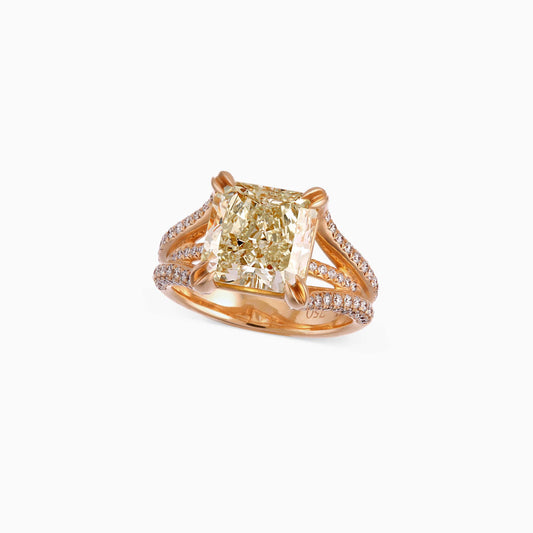 Yellow Diamond Solitaire Ring