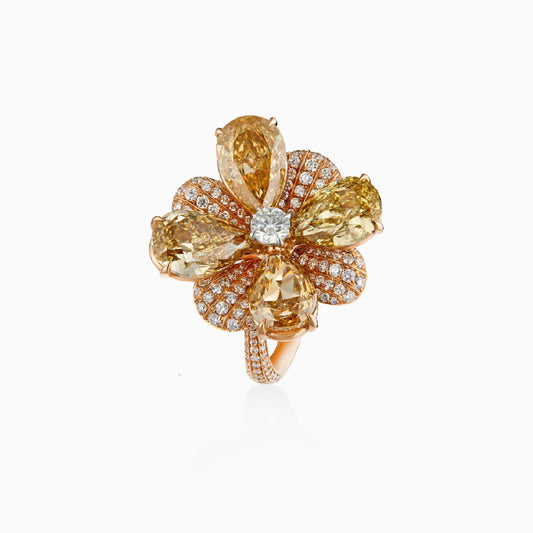 Diamond Flower Ring