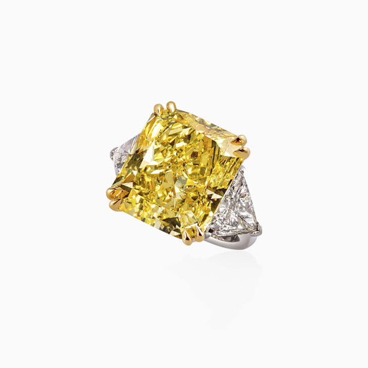 Fancy Vivid Yellow Diamond Solitaire Ring