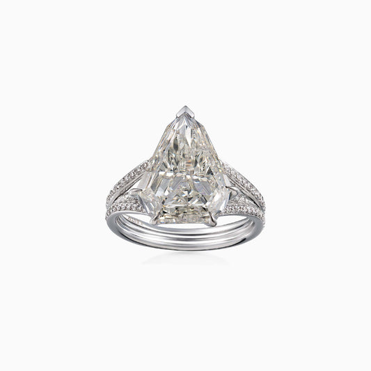 Shield Solitaire Diamond Ring