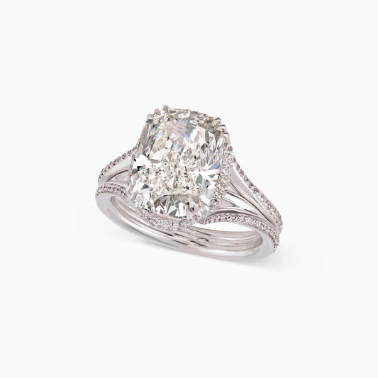 Cushion cut Solitaire Ring