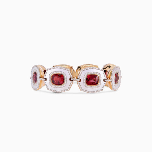 Spinel and Mother of Pearl Bracelet