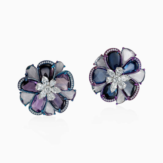 Floral Sapphire Earrings