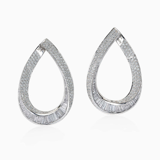 Diamond Hoop Earrings