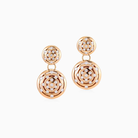 Luce Diamond Earrings in Pink Gold