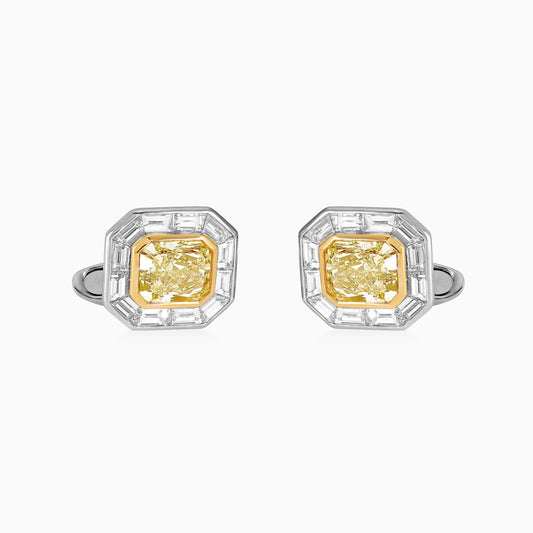 Yellow Diamond Cufflinks