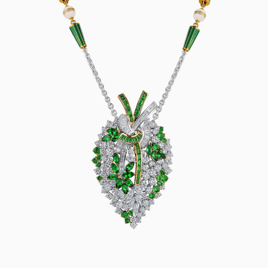 Tsavorite and Diamond Pendant